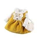 Baby Nest ベビードレス 赤ちゃんワンピース ノースリーブ 秋冬用 イエロー 9-12M
