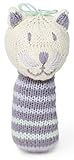 Finn + Emma Organic Cotton Baby Girl Mini Rattle - Cat [並行輸入品]