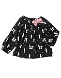 Gymboree Baby Toddler Girls' Cat Print Woven Top Black 12-18 [並行輸入品]