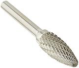 uxcell ロータリーファイル　超硬シャンク径6mm　切断サイズ12×31mm　炎のビットドリルカッター