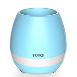 ホームガーデン用　ブルートゥース花瓶 音楽充電式　プランターフラワーワイヤレスポットライト　ブルー