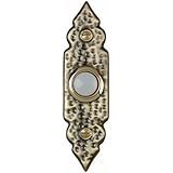 Thomas & Betts dh1615l Lightedホワイトドアチャイム押しボタンでアンティーク真鍮の錬鉄ハウジング有線Chime Syst 1 DH1615L 1