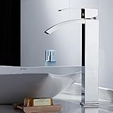 Wrightjp 洗面用蛇口　洗面用水栓　浴室用水栓　洗面台　水栓　混合水栓　高い 蛇口 台付 シングルレバー　冷熱切替　ホース付き