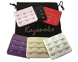 KAZENOKO 色多彩 ブラジャー 延長ホック 【 収納ポーチ セット 】マタニティーブラ 3段 6色 6枚セット KMB35