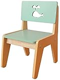 MAMENCHI 木製キッズチェア 座っちゃお (ブルー)