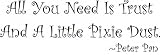 WallstickersUSA Nursery Wall Sticker, All You Need Is Trust And A Little Pixie Dust [並行輸入品]