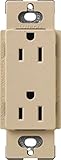Lutron SCRS-15-TR-DS Satin Colors 15-Amp Tamper Resistant Receptacle, Desert Stone [並行輸入品]
