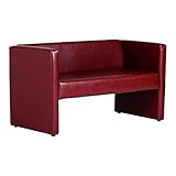 arne ソファー 2人掛け 肘付き 合皮レザー ダイニング リビング DSプチコン kaku 2P レッド 赤