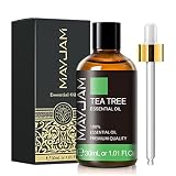 MAYJAM エッセンシャルオイル ティーツリー 30ml 精油 アロマオイル 天然100% マッサージオイル アロマ ディフューザー／加湿器用 芳香用 プレゼント