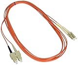 Levitonファイバーパッチコード、62.5 / 125umマルチモード、デュプレックス、SC to LC 3-Meters 107-62DCL-M03 1