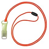 [monoハウス] セーフティ ホイッスルストラップ【安全パーツ付・蓄光・キャップ付】 (オレンジ) 日本製