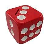 Red / White Gaming Die Coin Bank Coin Dice