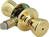 凡例809074チューリップスタイルドアノブプライバシーベッドand Bath Lockset forモバイルホーム、us3真鍮仕上げ