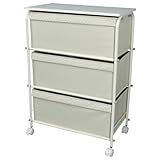 AZUMAYA 3段チェスト ポルカ ベージュ色 LFS-263BE