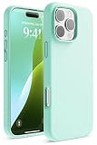 【elago】iPhone16ProMaxケース シリコン耐衝撃指紋防止サラサラ アクアスカイ