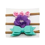 杜屋トヤ　全7種類　3ＰＣ　k09子供、シンプル、ソリッドカラー、ナイロン　蝶結び　ヘアバンド、スリーピース　セット