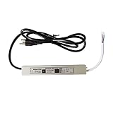 Aspentek 12v Dc Waterpoof Led Power Suppply Driver Transformer with 3-prong Plug,aluminium Alloy She