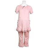 マタニティ パジャマ 授乳服 チェック柄 授乳口付き 半袖 7分丈パンツ 上下セット ピンク-M2807 M