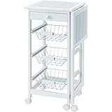 エクステンションワゴン　 [W40から65 x D37 x H76cm] 家具 収納家具 キッチンワゴン