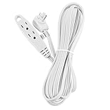 Aurum Cables 10 Feet 3 Outlet Extension Cord 16AWG Indoor/Outdoor Use White - UL Listed [並行輸入品]