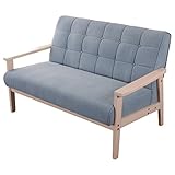 ソファ デニムソファ ラッカス 二人掛け/ライトブルー