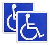 ポケット(Pocket) 国際シンボルマーク 車椅子マーク ステッカー マグネット タイプ 2枚セット