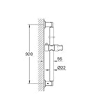 グローエ(GROHE)  セナ ウォールバー 900mm (角度可変シャワーホルダー付) 28346000 (グローエジャパン公式・ 日本規格適合品)