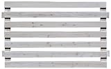 天然木製 ボーダーフェンス (アウトルック) 1枚 幅127cm×高さ76.6cm ウォッシュホワイト JSBF-766WHT
