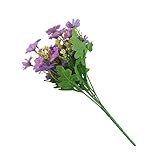 YideaHome造花 菊 アーティフィシャルフラワー フラワー（パープル）