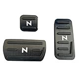 [YANMW] nbox ペダルカバー ブレーキペダル 適合 ホンダ nbox n-box N-WGN N-ワゴン NBOXカスタム N-VAN アルミフット ペダル ブレーキ アクセル カバー があり N-BOX JF5 JF6 取付簡単 3点セット (黒)