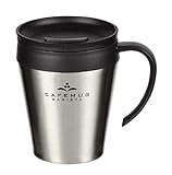 パール金属 マグカップ ミラー 330ml 真空蓋付 カフェマグバリスタ HB-3984