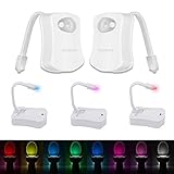 atpwonz Motion Activatedトイレライト、8色Changingトイレボウル夜間用バスルームanti-stumbling Potty Light in the DarknessBat