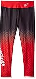 KLEW NHL Detroit Red Wingsレディースグラデーションプリントレギンス、レッド、XL