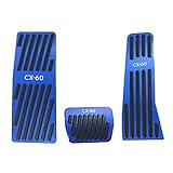 Onami CX-60 ペダル ブレーキ マツダ アクセル カバー インテリアパネル 内装パーツ 新型 Mazda CX60 KH系 アルミ合金 3P【ブルー】CX60-01-BL