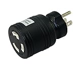 Conntek 30222-BK Locking Adapter with 15-Amp 125-volt Male Plug to 30-Amp Locking Model L5-30R Femal