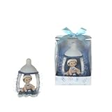 Lunaura Baby Keepsake - Set of 12 Boy Baby Sitting Inside Pacifier Favors - Blue by Lunaura