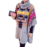 (マーシェル) Marshel マタニティ アウター あったか ニット ポンチョ風 ゆったり カジュアル おしゃれ 産前 産後 長く使える 妊婦服 グレー フリーサイズ