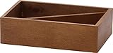 不二貿易 木製スタッキングボックス 2仕切り付 ブラウン 31598