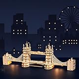 つくるんです® 日本語説明書付 3D ウッドパズル オーナメントシリーズ (タワーブリッジ)