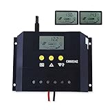 Sun YOBA 液晶表示 互換性 PWM ソーラーパネル充電コントローラー 60A 12V/24Vオートスイッチ CM6024Z