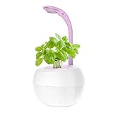 自動植物成長マシンインテリジェントフラワーポットオフィス水の文化自動給水デスクトップ小さなポットクリエイティブパワー3ワットサイズ153 * 153 * 258ミリメートル , pink