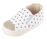 C-Princess 女の子 ベビー ファーストシューズ スリッポン スニーカー 赤ちゃん キッズ 子供用 歩行練習 柔らかい靴底 ドット柄 かわいい 11cm