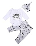 Mrs Baker 'home 3pcs新生児ベビー男の子キュートレタープリントロンパース+迷彩パンツ+帽子服装セット US サイズ: S カラー: マルチカラー