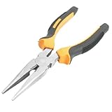 プラスチックコーティングされたハンドルのノーズプライヤーワイヤーカッター黄黒8 "長さ