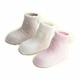 LAVIE　3足セット 新生児　可愛い　ソックス　靴下　男の子 女の子　子供 綿 秋冬 ピンク　ホワイト　コーヒー色　3色　S（6-12月）