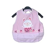 ベビー　食事エプロン　よだれかけ　防水　大サイズ　動物柄　纽を缔める　8色 (B)