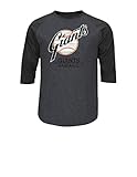 MLB San Francisco Giants 1982 Cooperstownメンズon the攻撃トップス、チャコールheather-black、Xラージ
