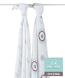 aden + anais (エイデンアンドアネイ) 【日本正規品】 モスリンコットン おくるみ 2枚セット liam the brave 2 pack - flying dogs + medallio