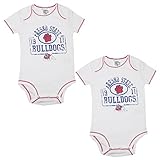( Pack of 2 ) Fresno State Bulldogs NCAA幼児Footballワンピースロンパース ホワイト