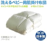 【日本製】 　ベビー　肌掛ふとん ウォッシャブルインベスタ社 ホロフィル綿使用 別注サイズＯ．Ｋ (オフホワイト)